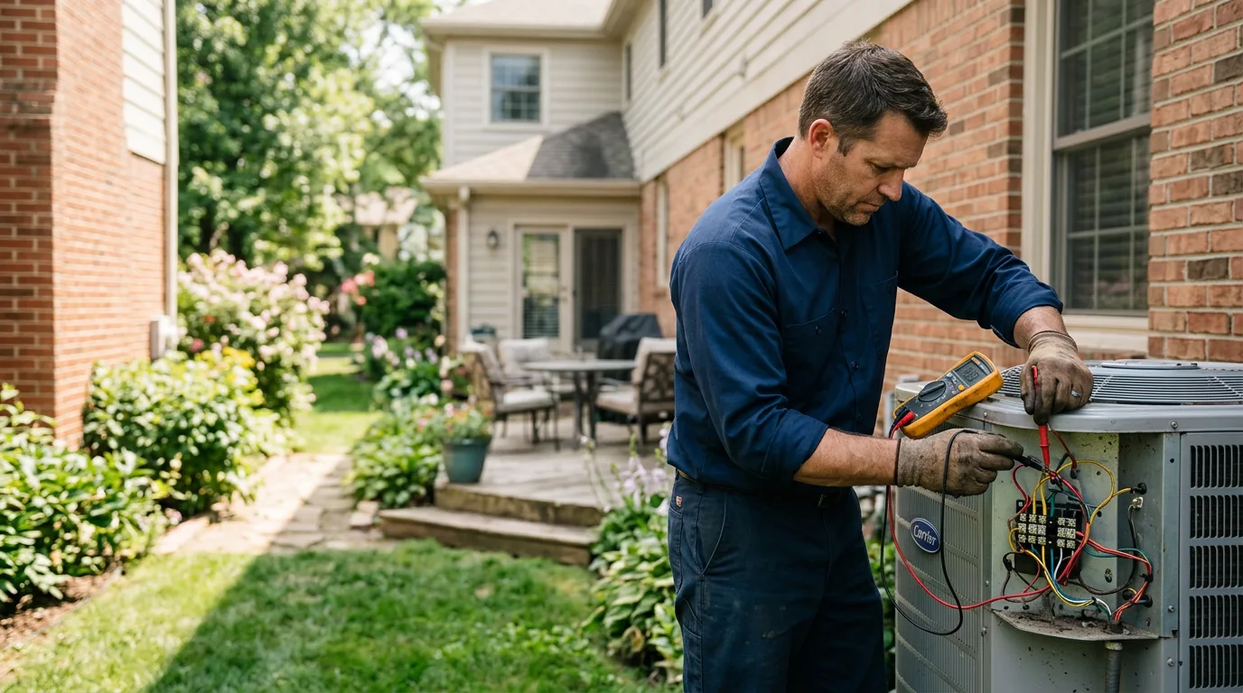 HVAC technician working near Fairfield, ND